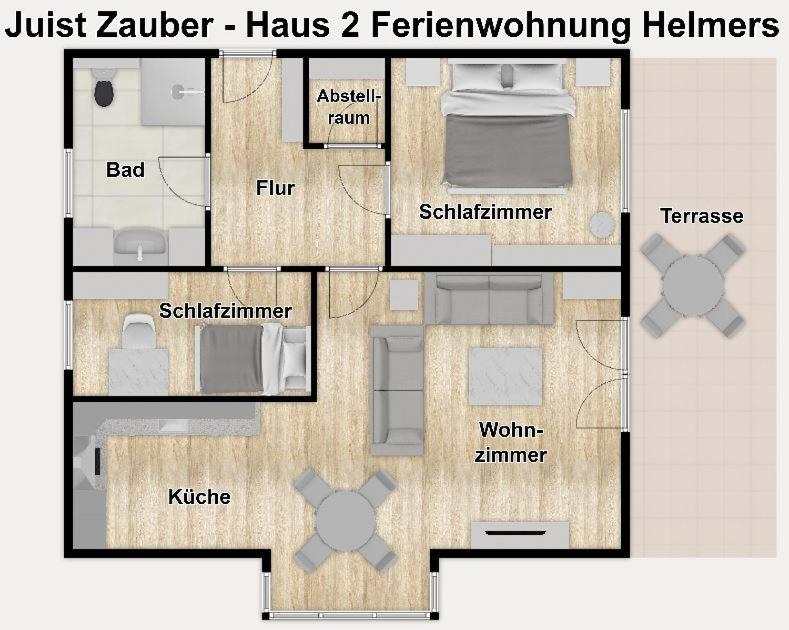 Juist Zauber - Haus 2 Ferienwohnung Helmers Esterno foto